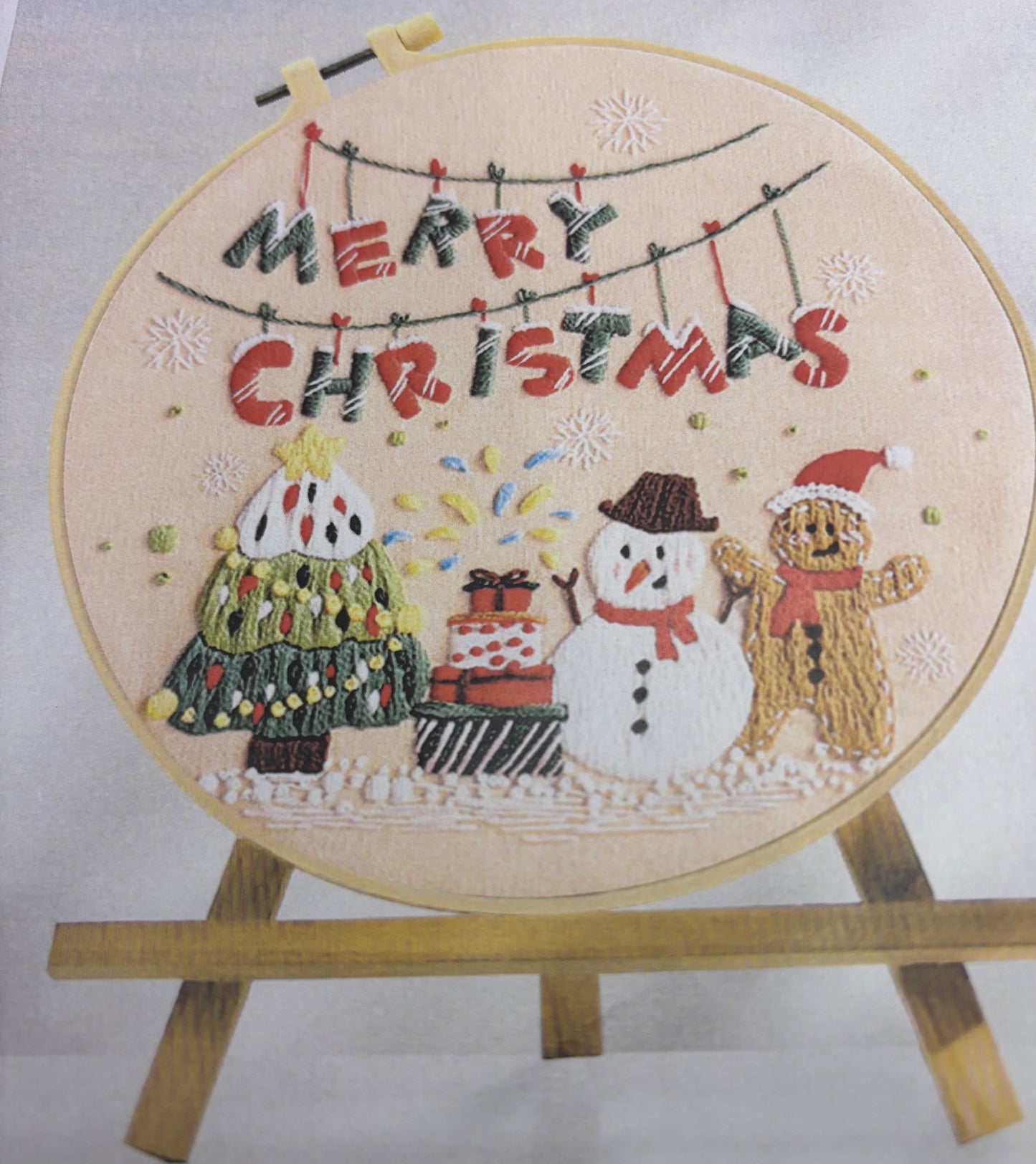 Merry Christmas Embroidery Kit
