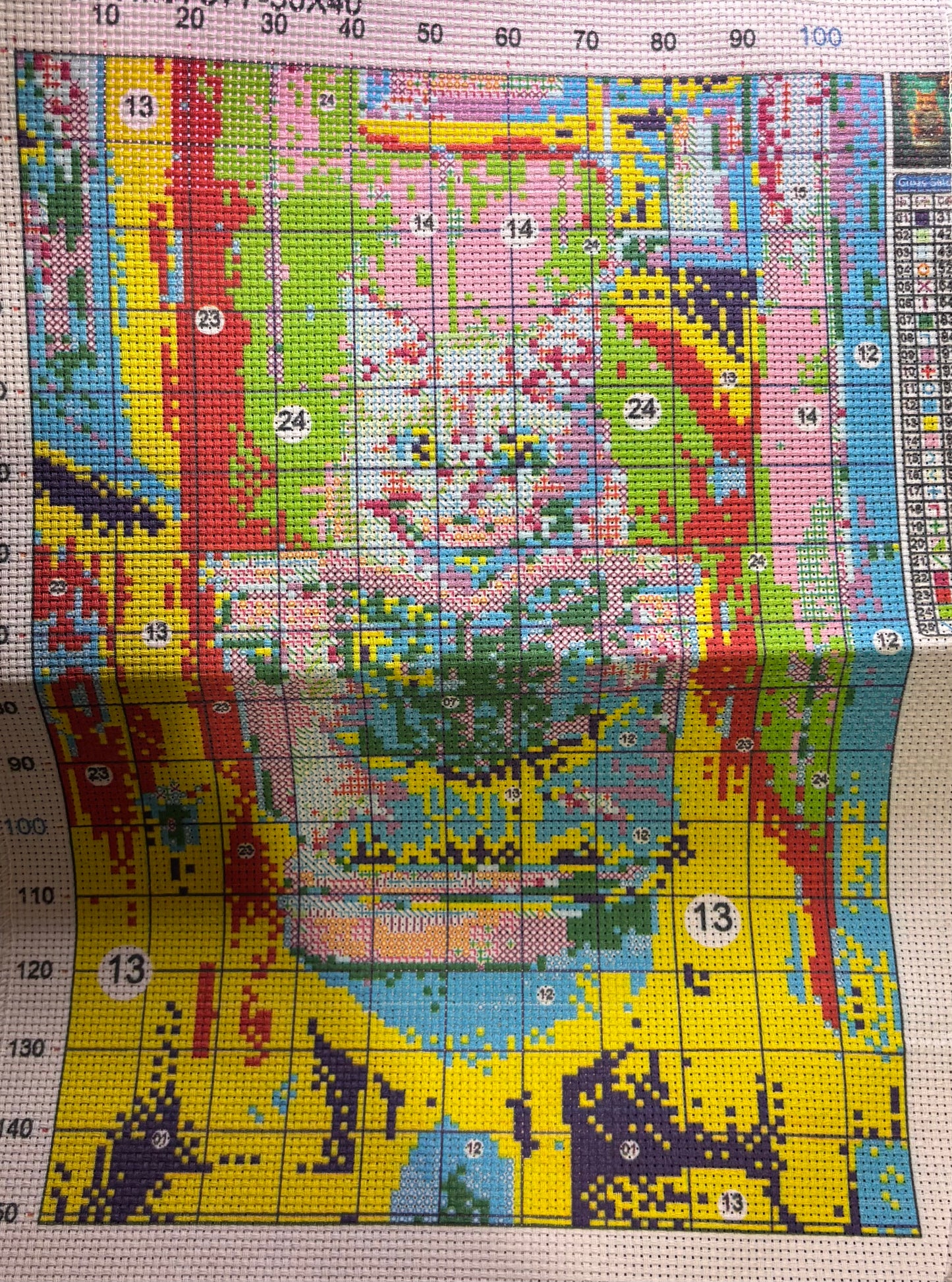 Toilet Cat Cross Stitch Kit