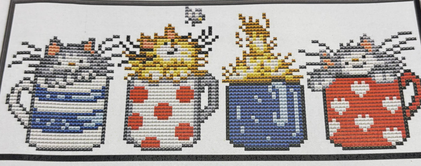 Kitty Cup Cross Stitch Kit