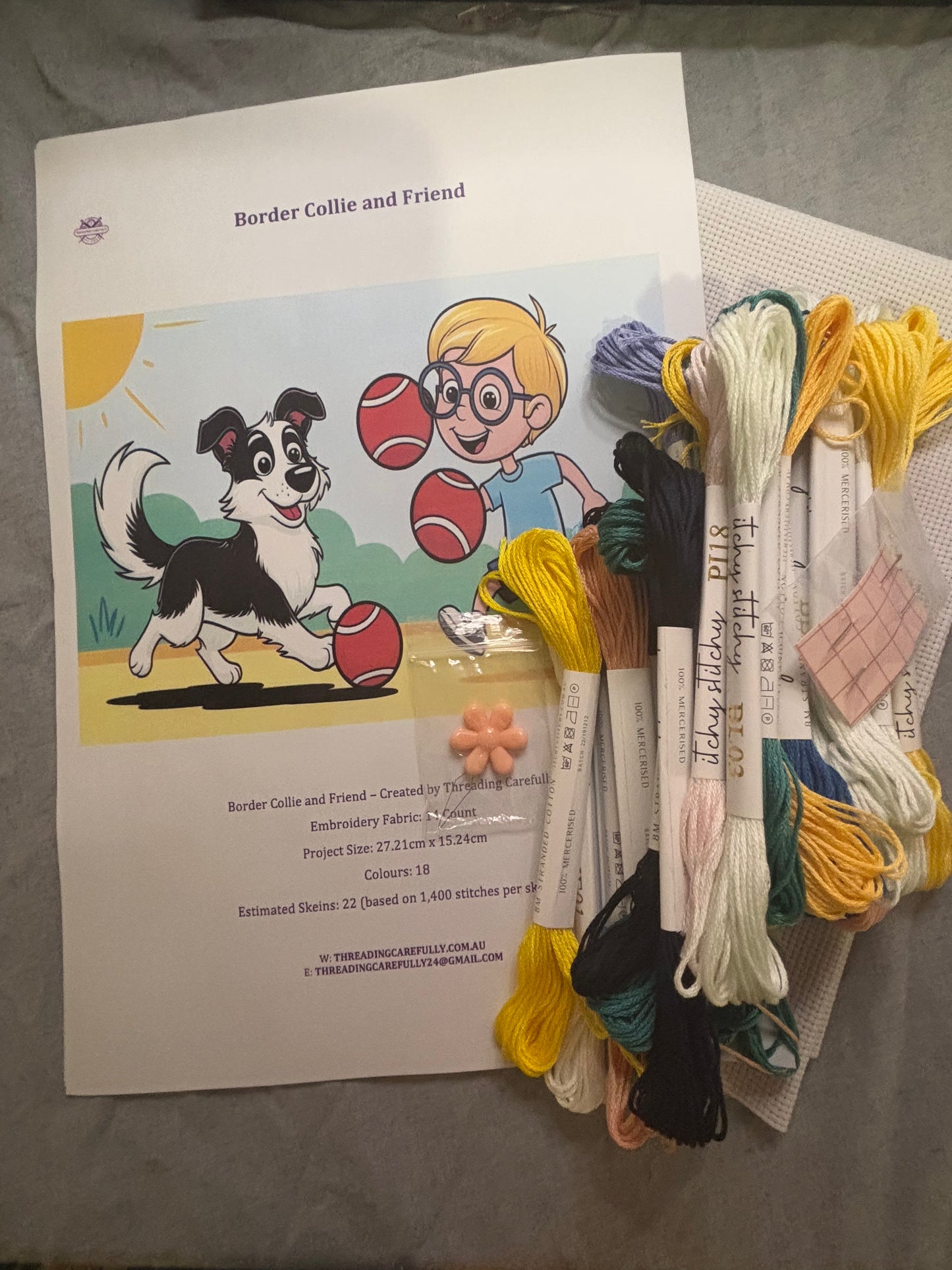 Border Collie and Friend Cross Stitch Kit