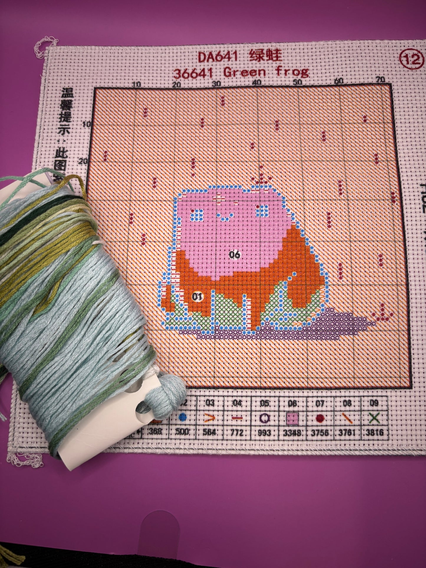 Rainy Frog Cross Stitch Kit