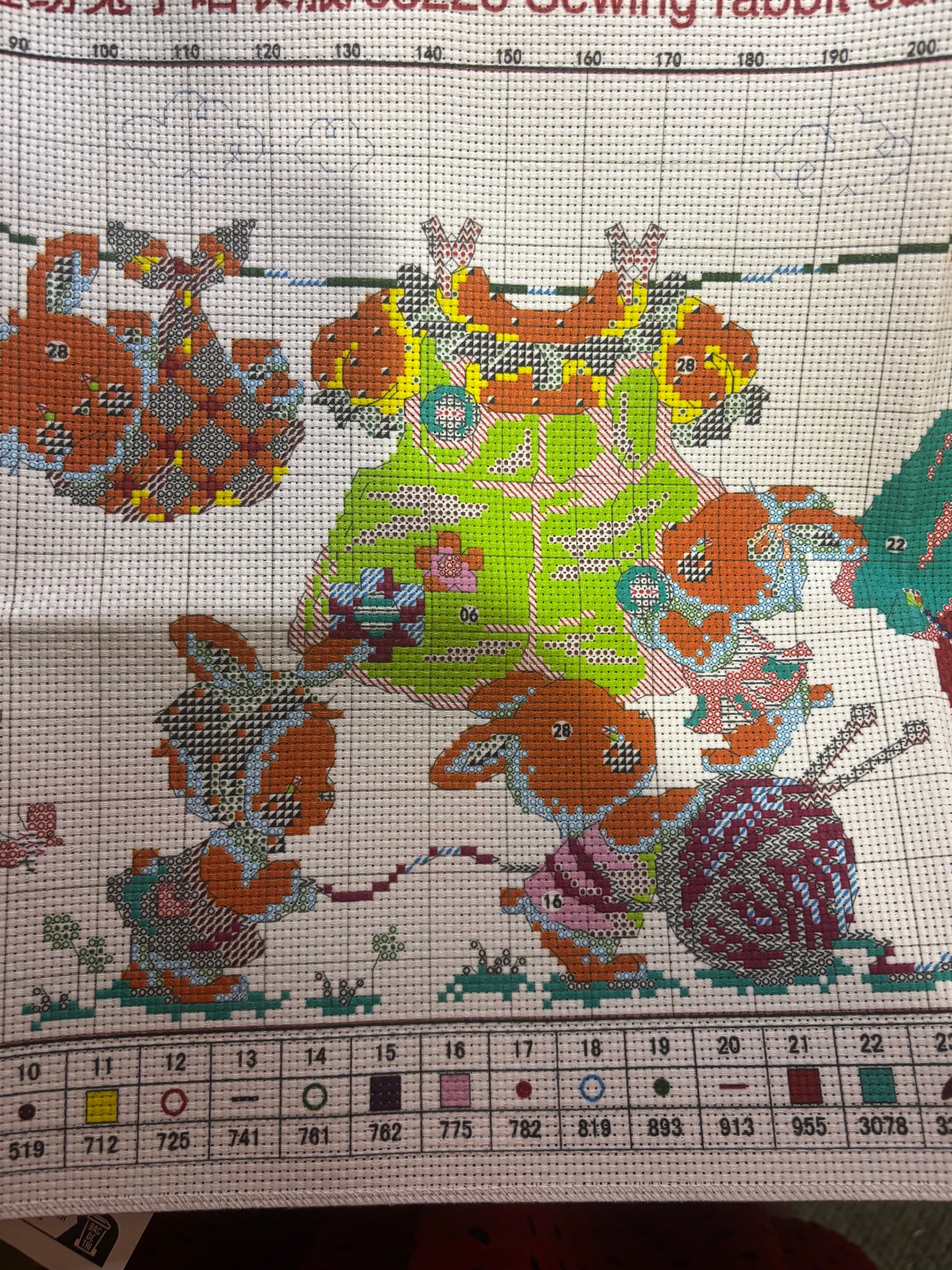 Sewing Rabbit Cross Stitch Kit