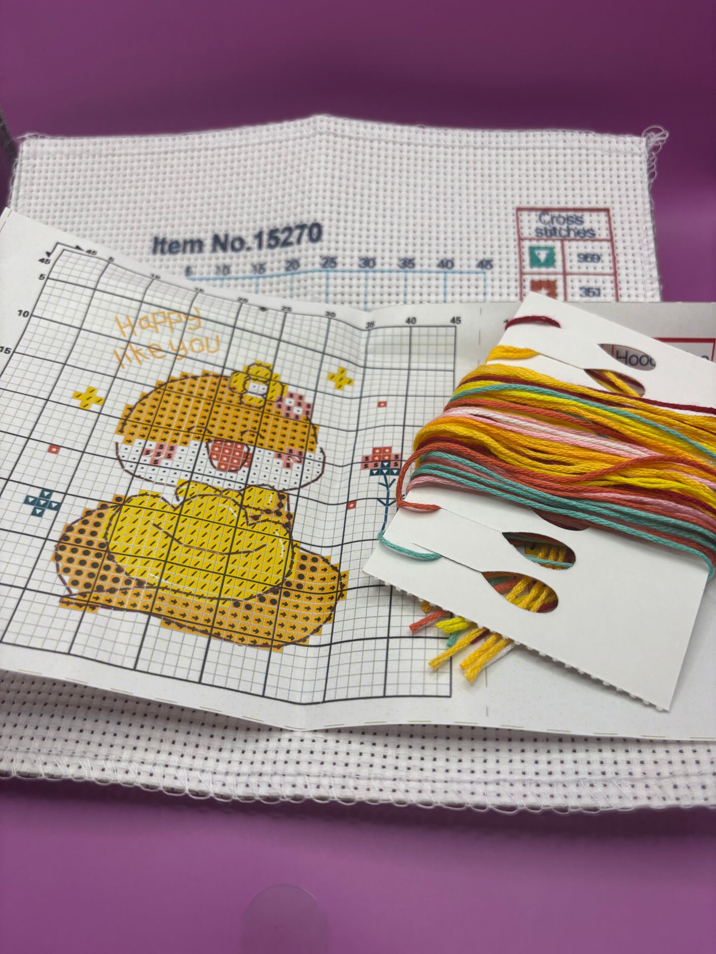 Happy Like You Snake Cross Stitch Kit