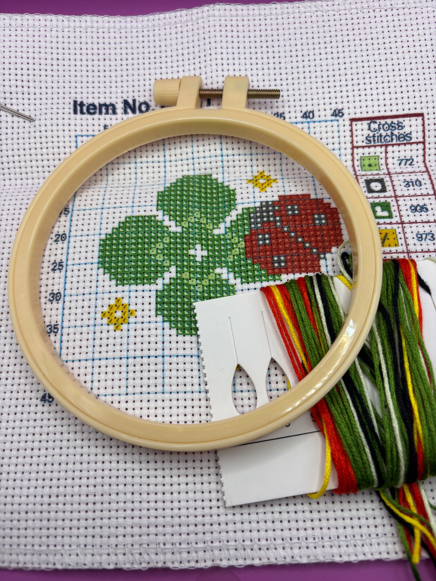 Lady Bug Cross Stitch Kit