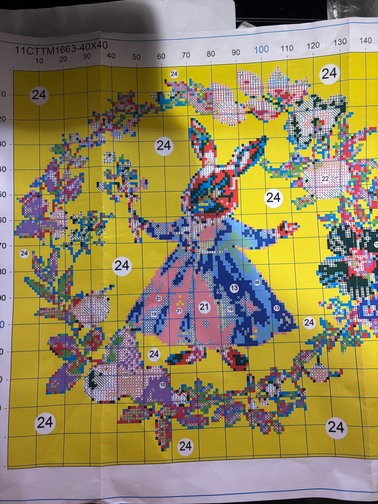 Butterfly Rabbit Cross Stitch Kit