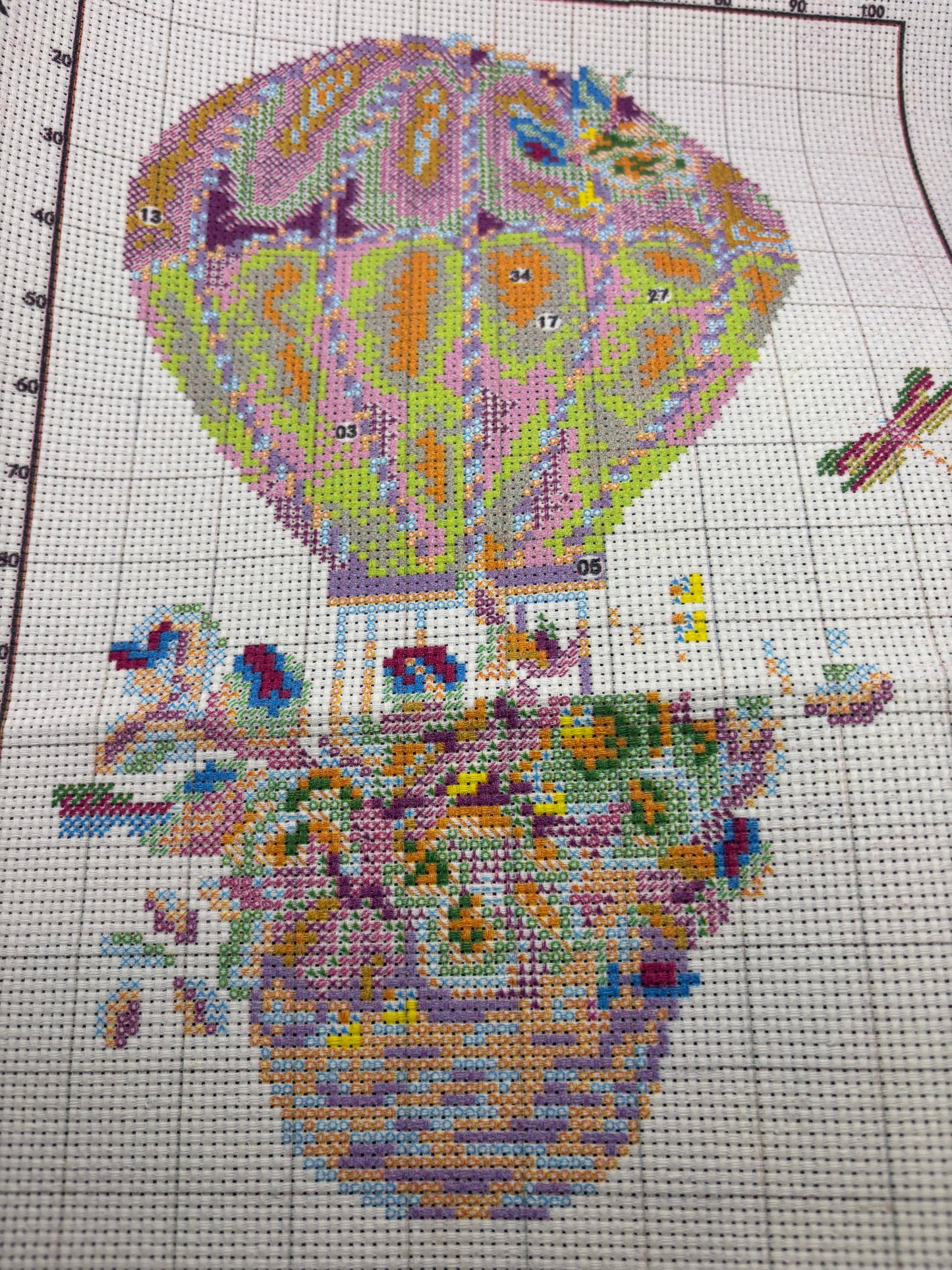 Hot Air Balloon Cross Stitch Kit