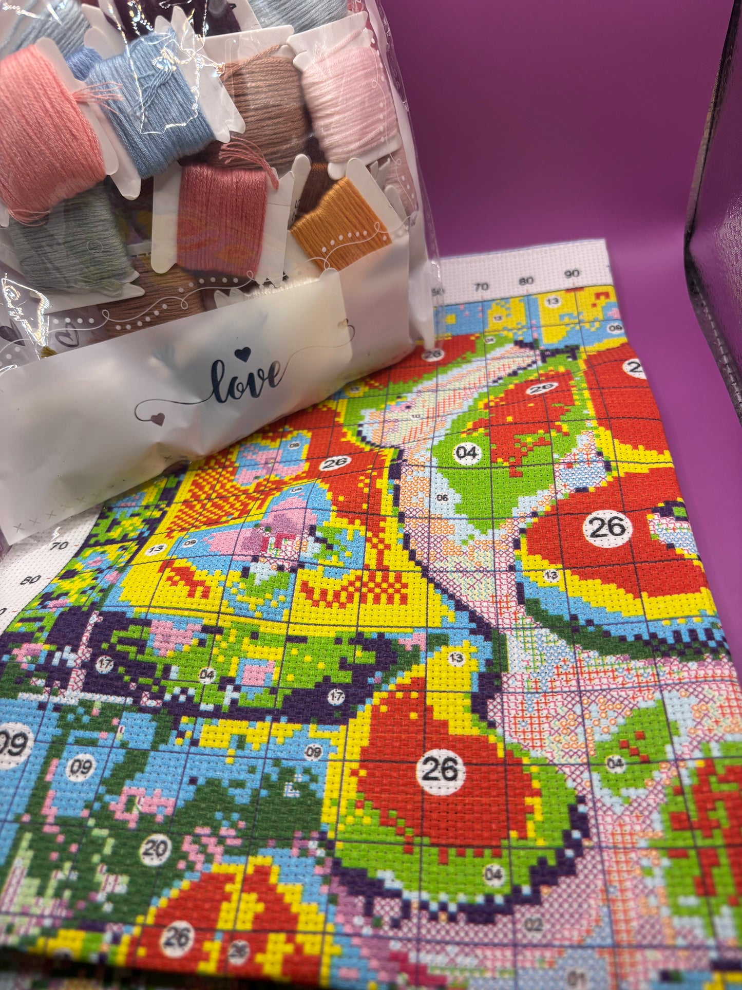 Patchwork Teddy Cross Stitch Kit