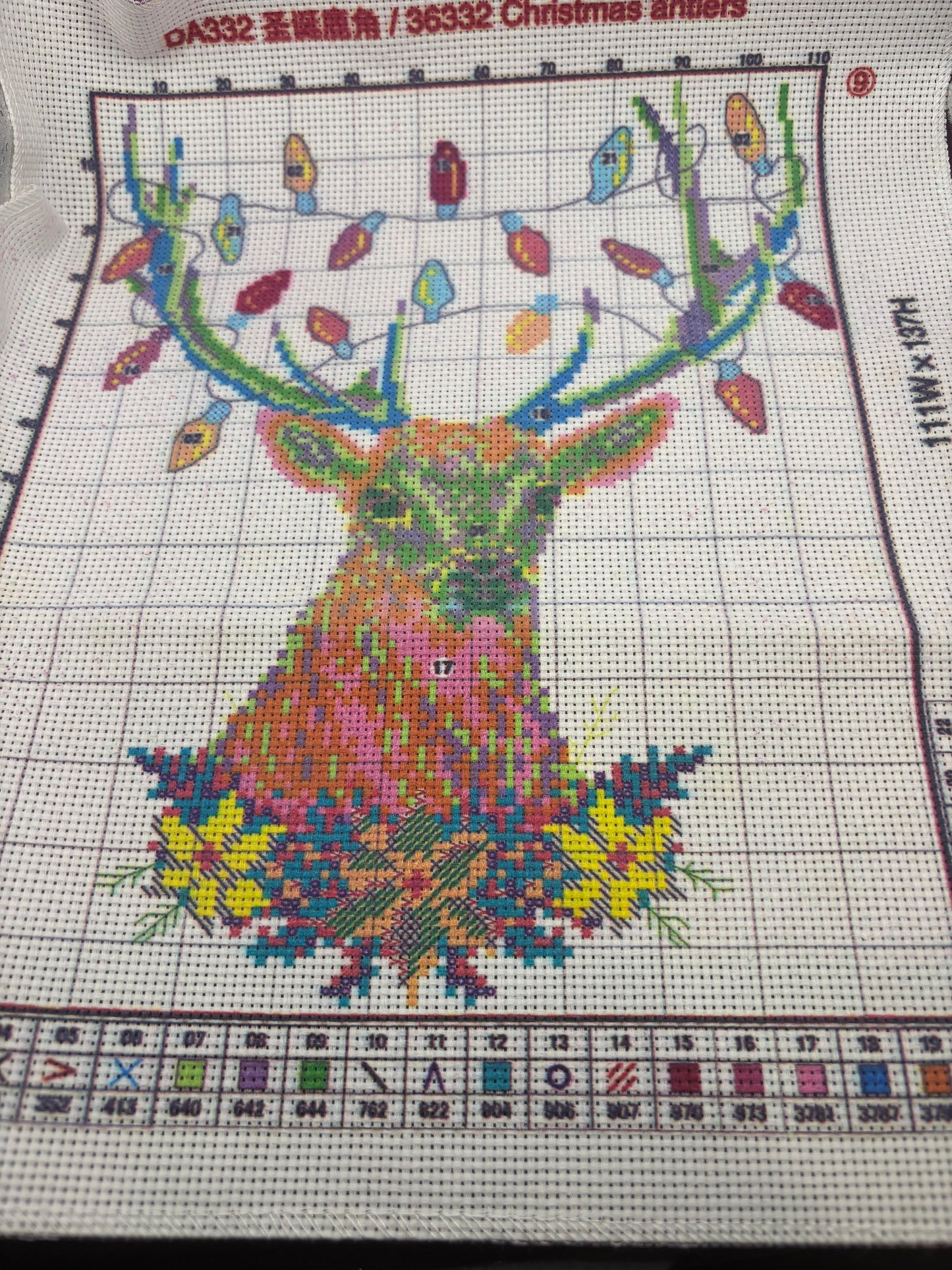 Christmas Antlers Cross Stitch Kit
