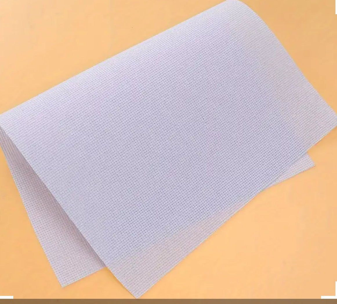 White 14 Count Aida Fabric - Threading Carefully