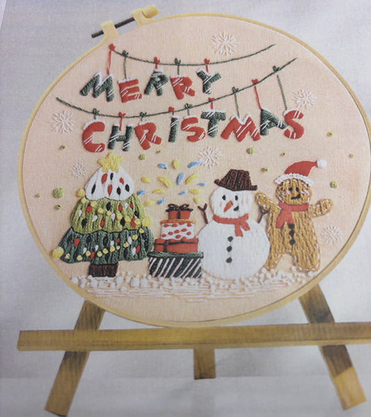 Merry Christmas Embroidery Kit