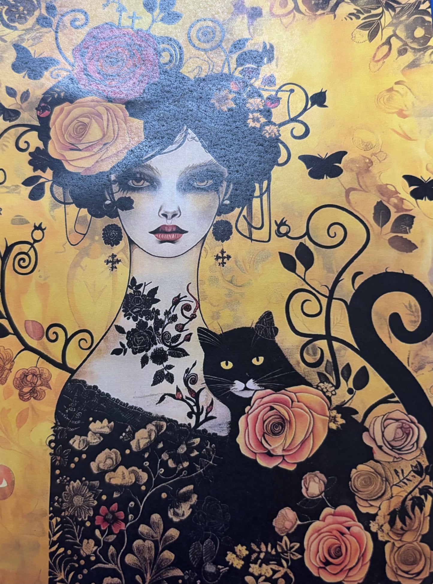 Woman and Cat Cross Stitch Kit