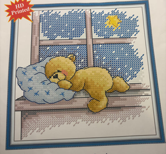 Sleeping Bear Cross Stitch Kit