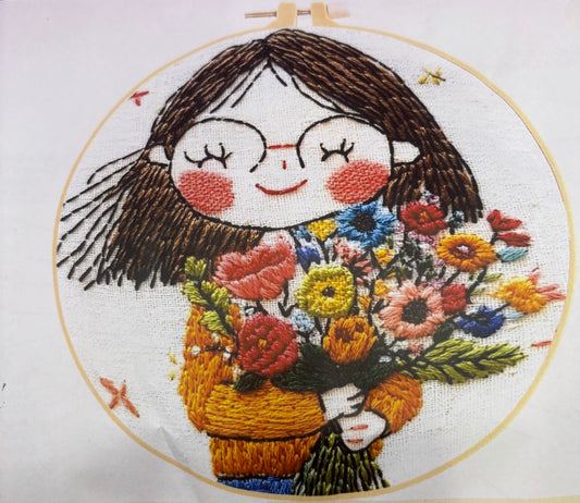 Boquet with a smile embroidery kit