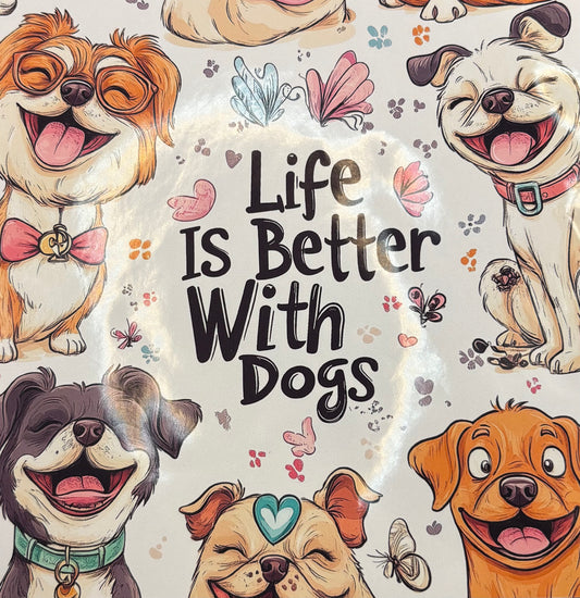 Life is Better with Dogs Cross Stitch Kit