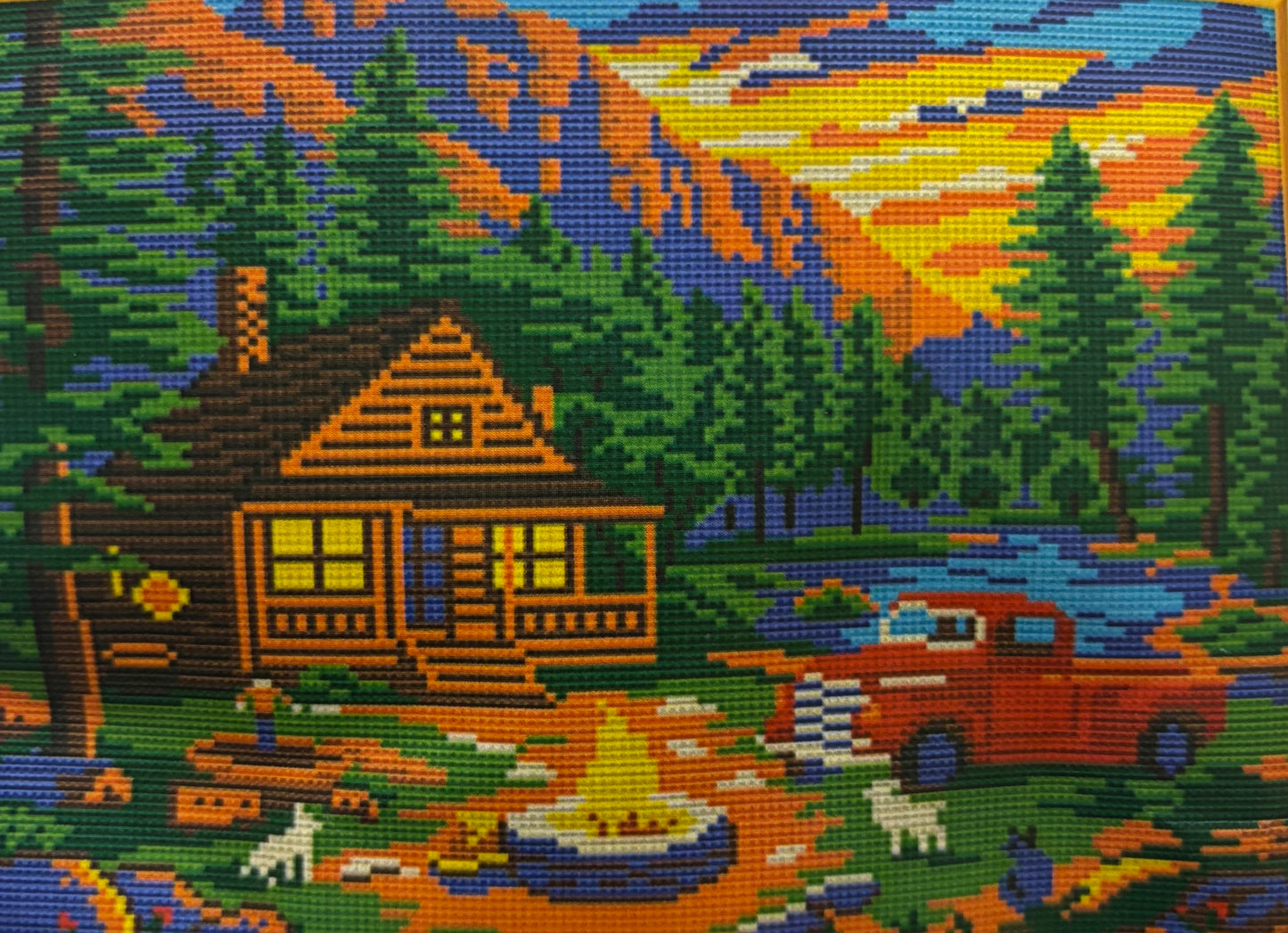 Cabin in the Woods Cross Stitch Kit
