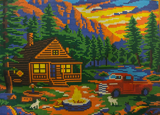 Cabin in the Woods Cross Stitch Kit