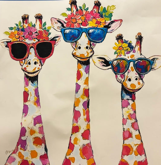 Flower Crown Giraffe Cross Stitch Kit