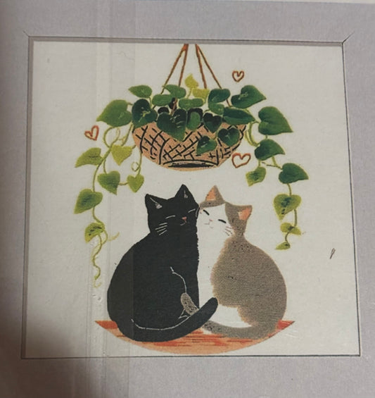 Cuddle cat cross stitch kit
