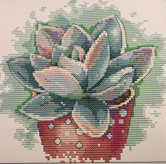 Succulent Small Potted Flower Cross Stitch Kit