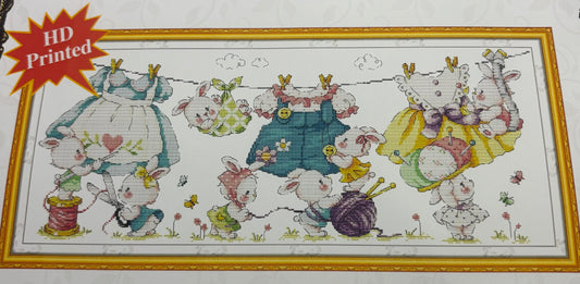 Sewing Rabbit Cross Stitch Kit