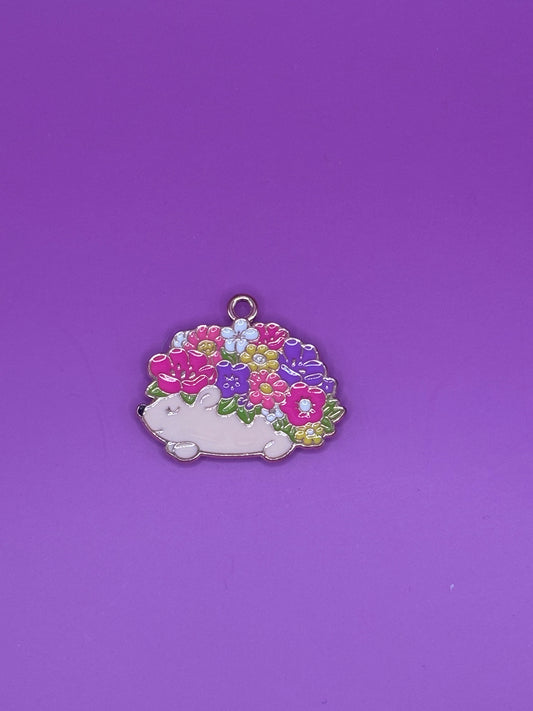 Magnetic Needle Holder - Floral Hedgehog