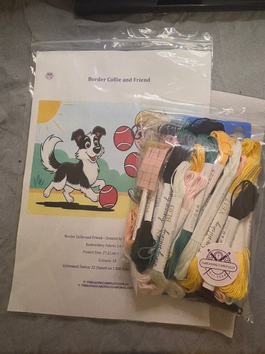 Border Collie and Friend Cross Stitch Kit