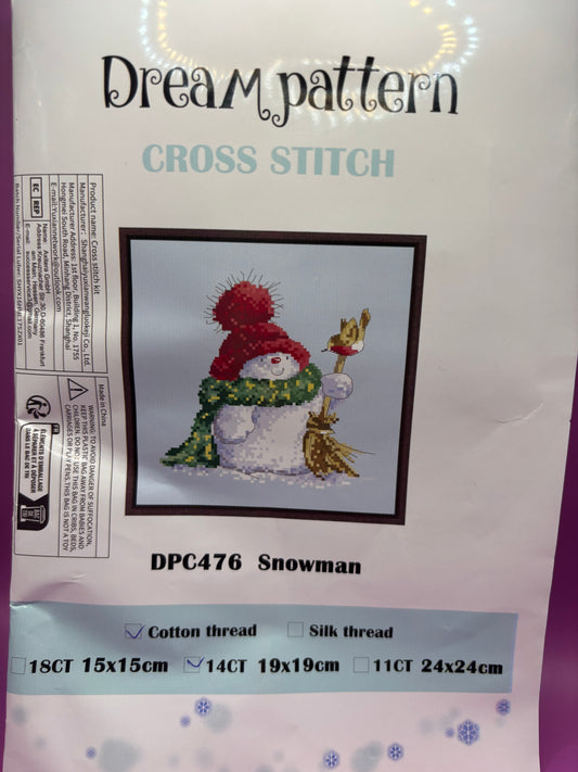 Dream Pattern Snowman Counted Cross Stitch Kit