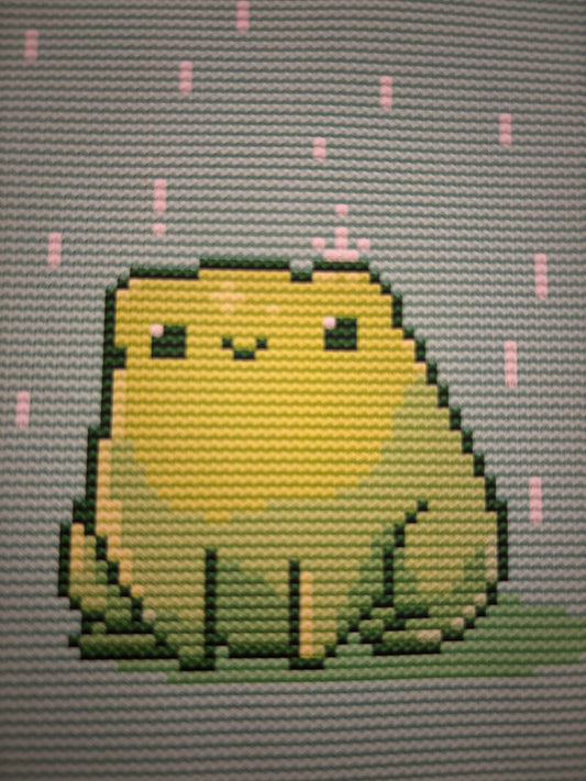 Rainy Frog Cross Stitch Kit