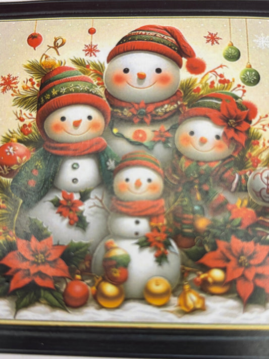 Snow Man Family Cross Stitch Kit