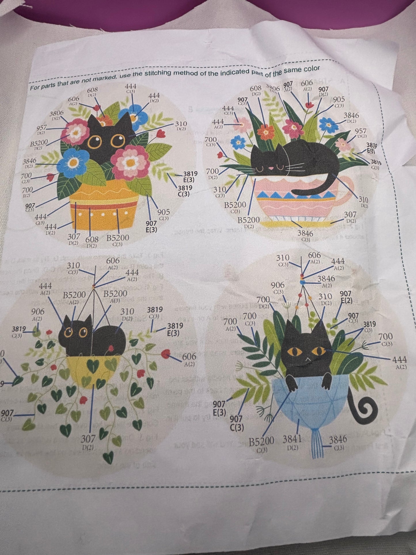 Cats - 4 Piece Embroidery kit