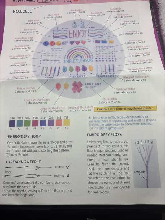 Enjoy Your Life Embroidery Sampler Kit