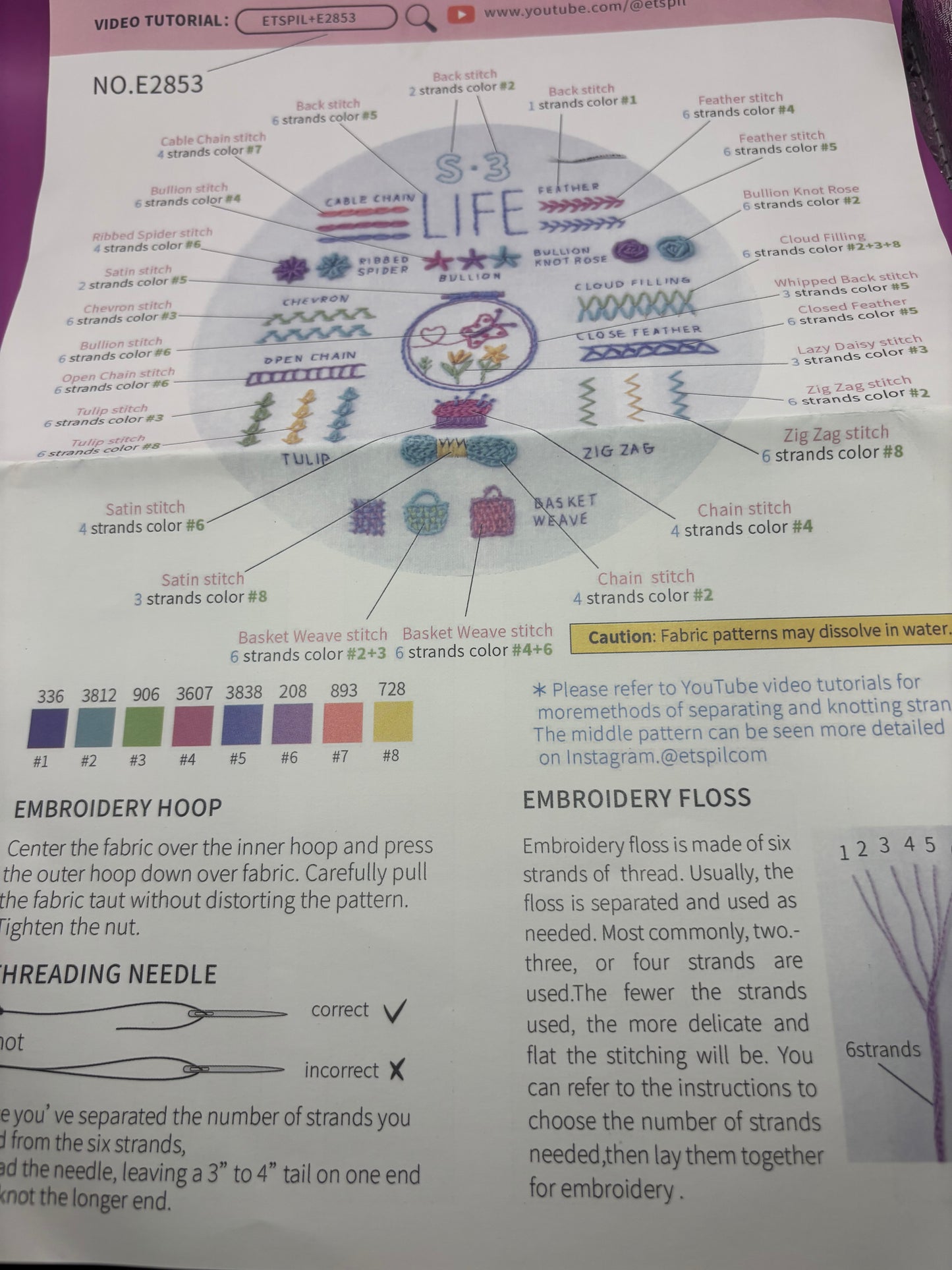 Enjoy Your Life Embroidery Sampler Kit