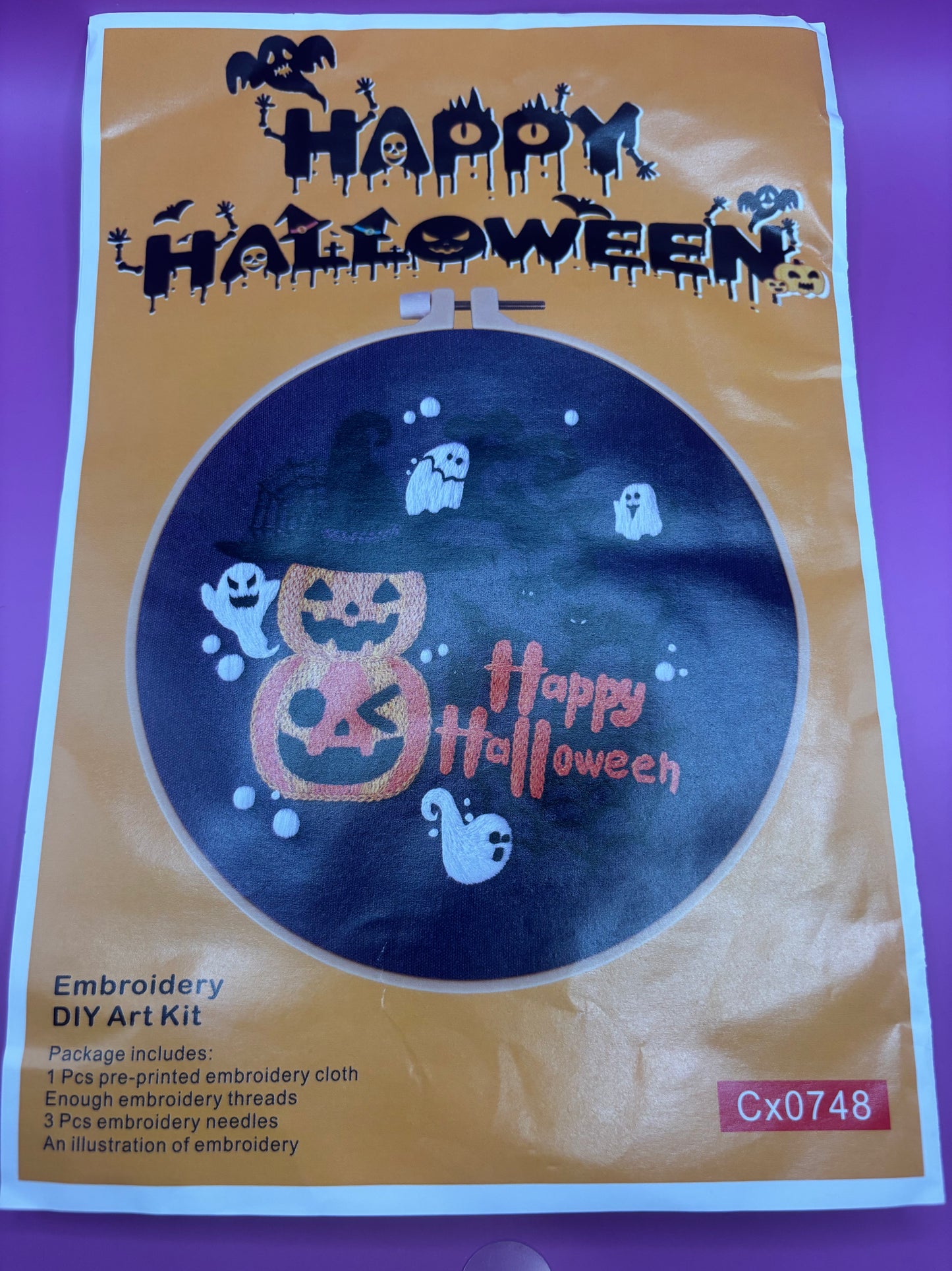 Happy Halloween Embroidery Kit