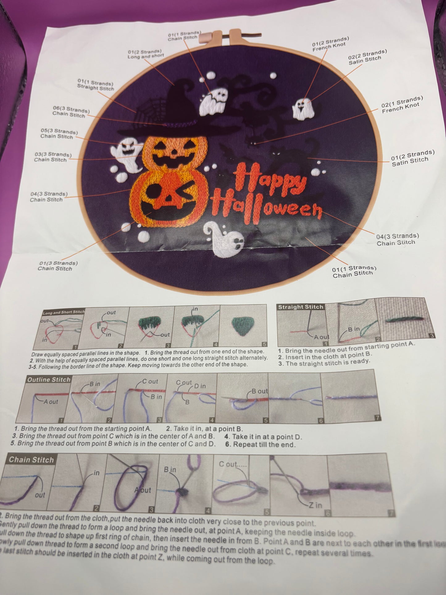 Happy Halloween Embroidery Kit