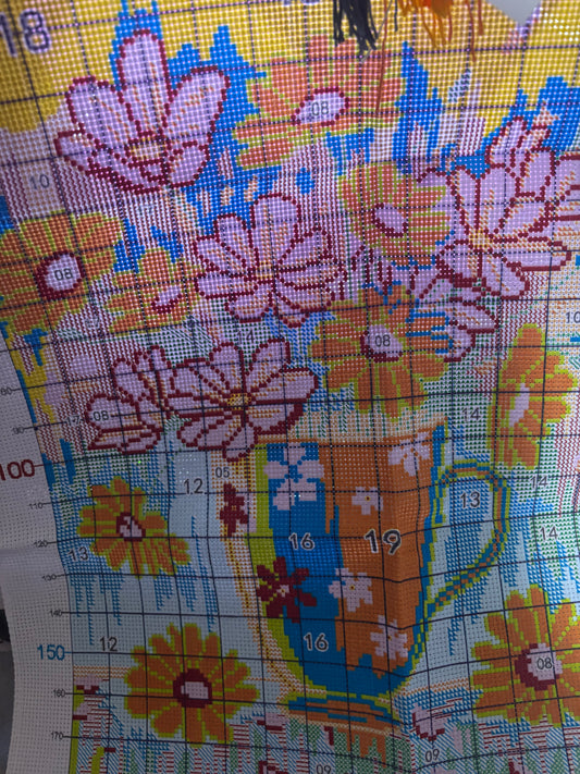 Daisy Cup Cross Stitch Kit