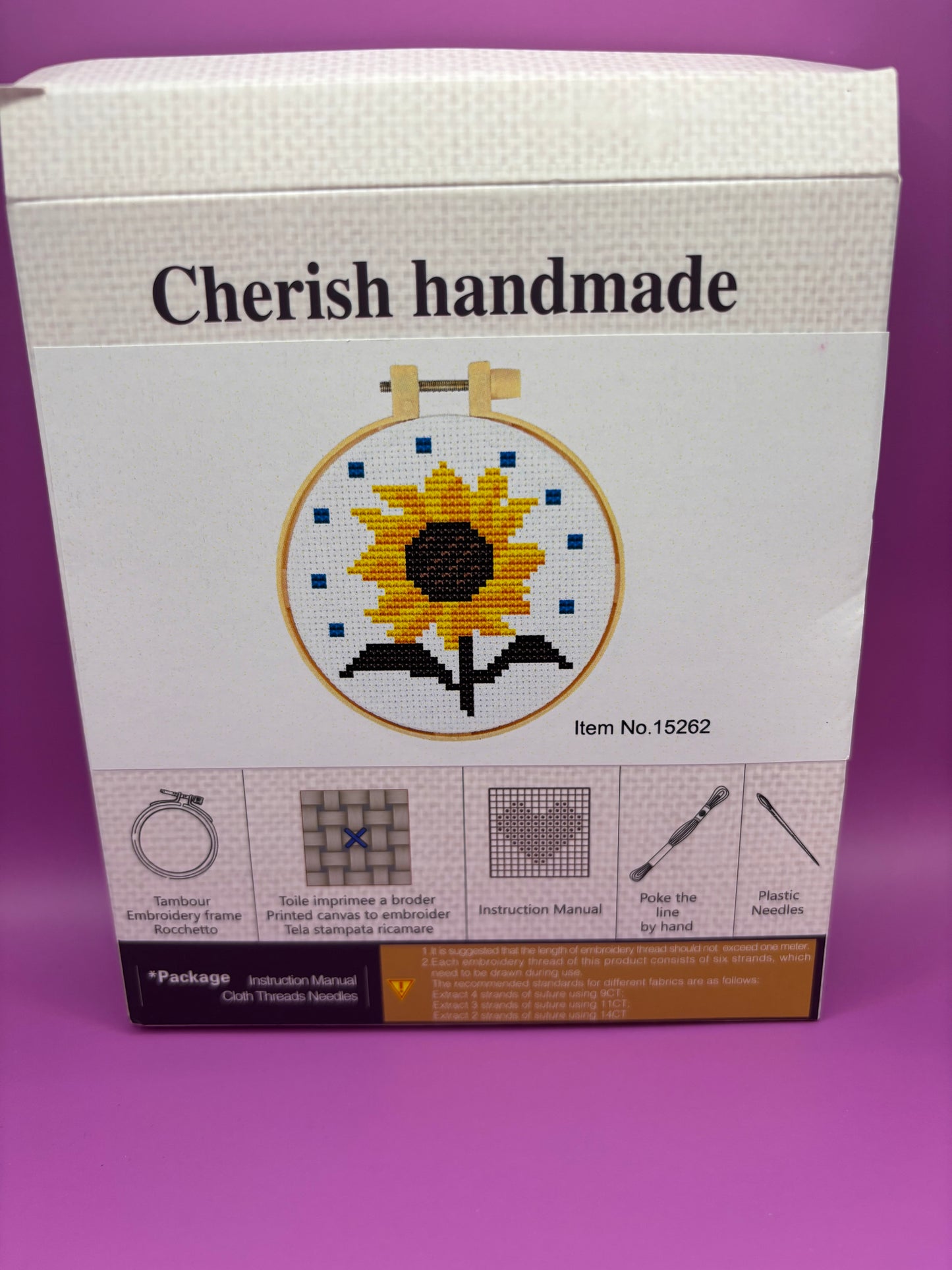 Sunflower Leaf Cross Stitch Kit