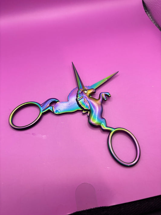 Unicorn Horn Titanium Stainless Steel Sewing Scissors