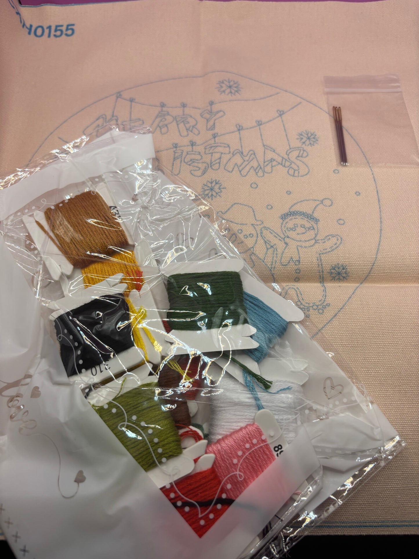 Merry Christmas Embroidery Kit