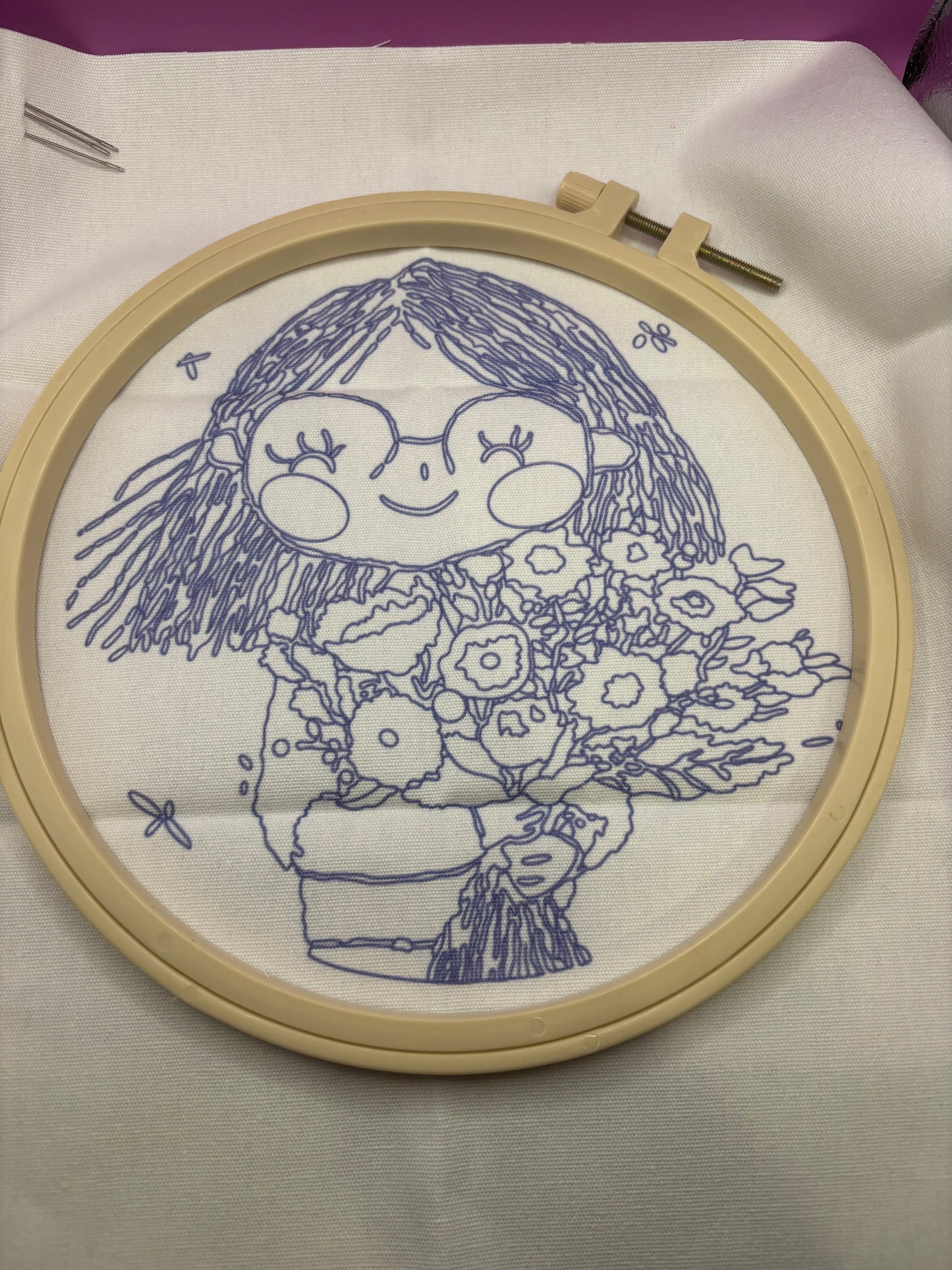 Boquet with a smile embroidery kit