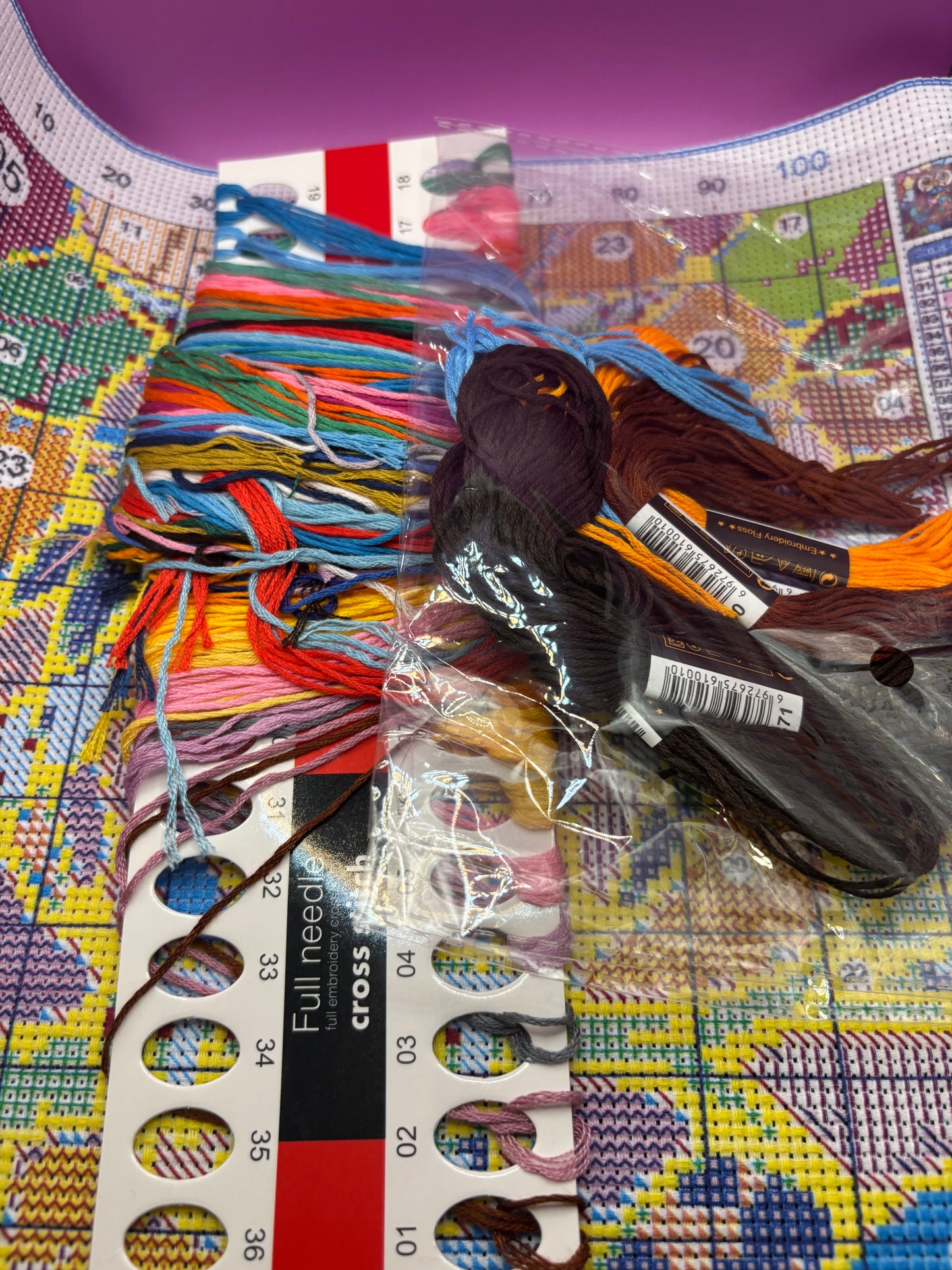 Stained Glass Owl Cross Stitch Kit