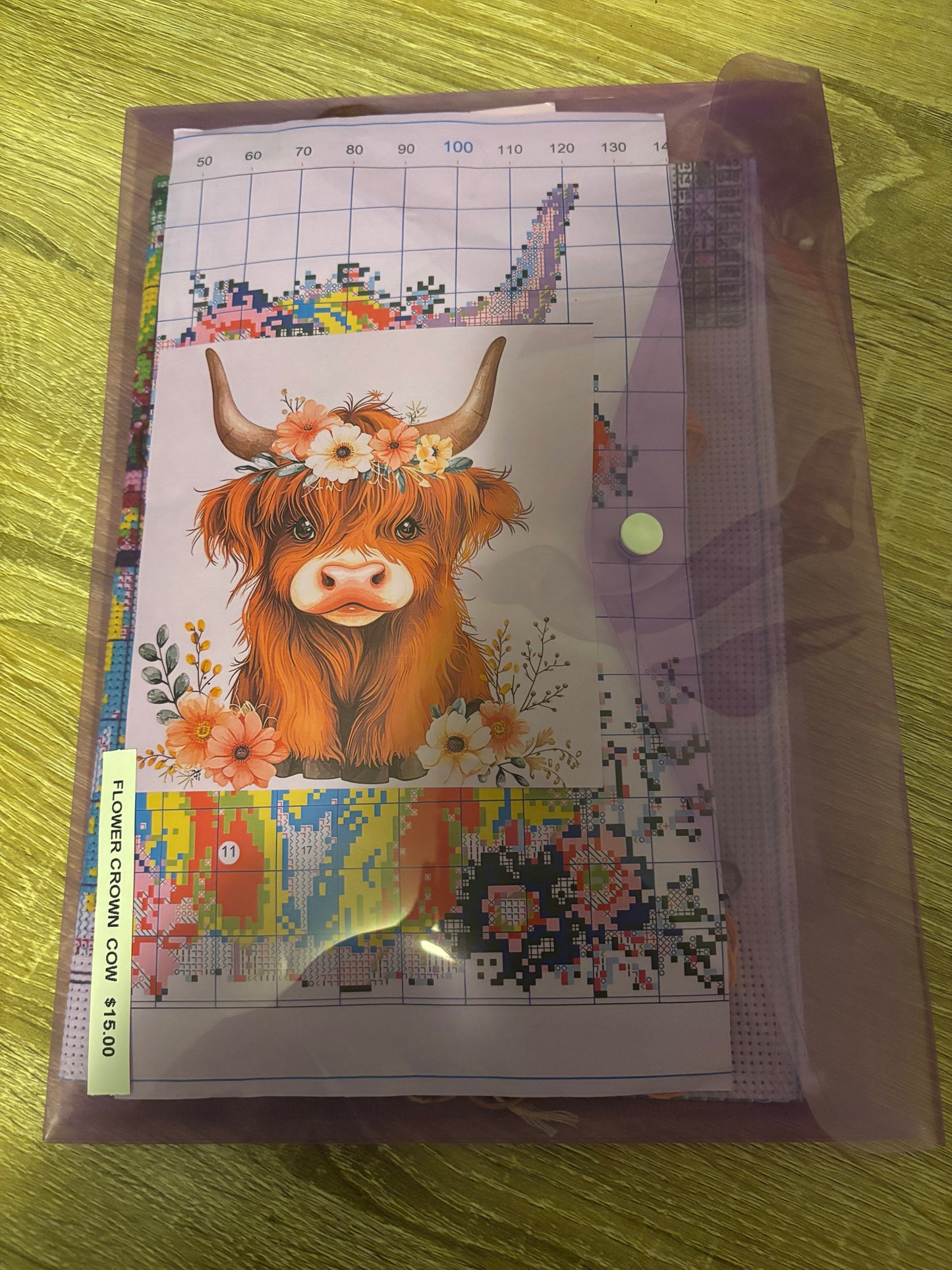 Flower Crown Highland Cow