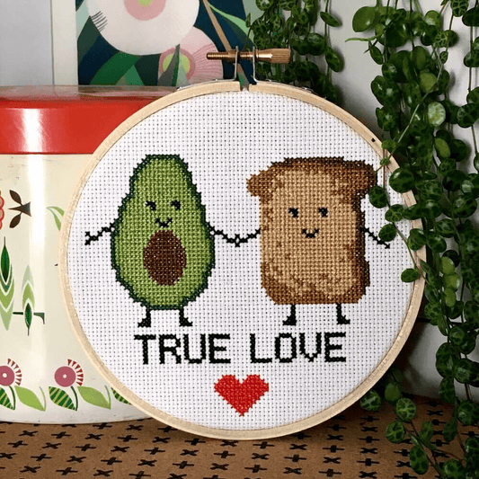 Avo Toast Cross Stitch Kit - Threading Carefully
