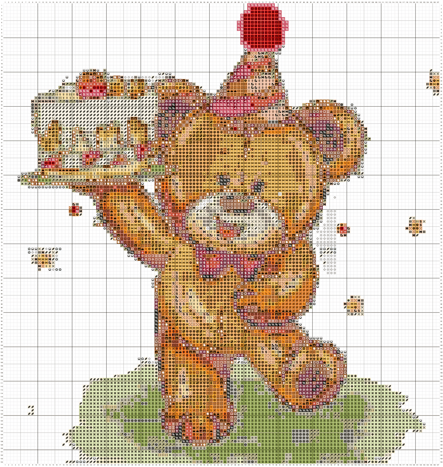 Birthday Ted Cross Stitch Pattern - Threading Carefully