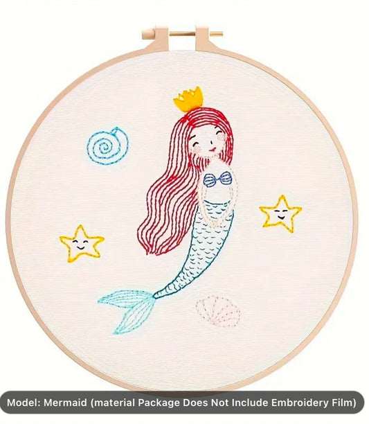 Embroidery Mermaid Kit - Threading Carefully