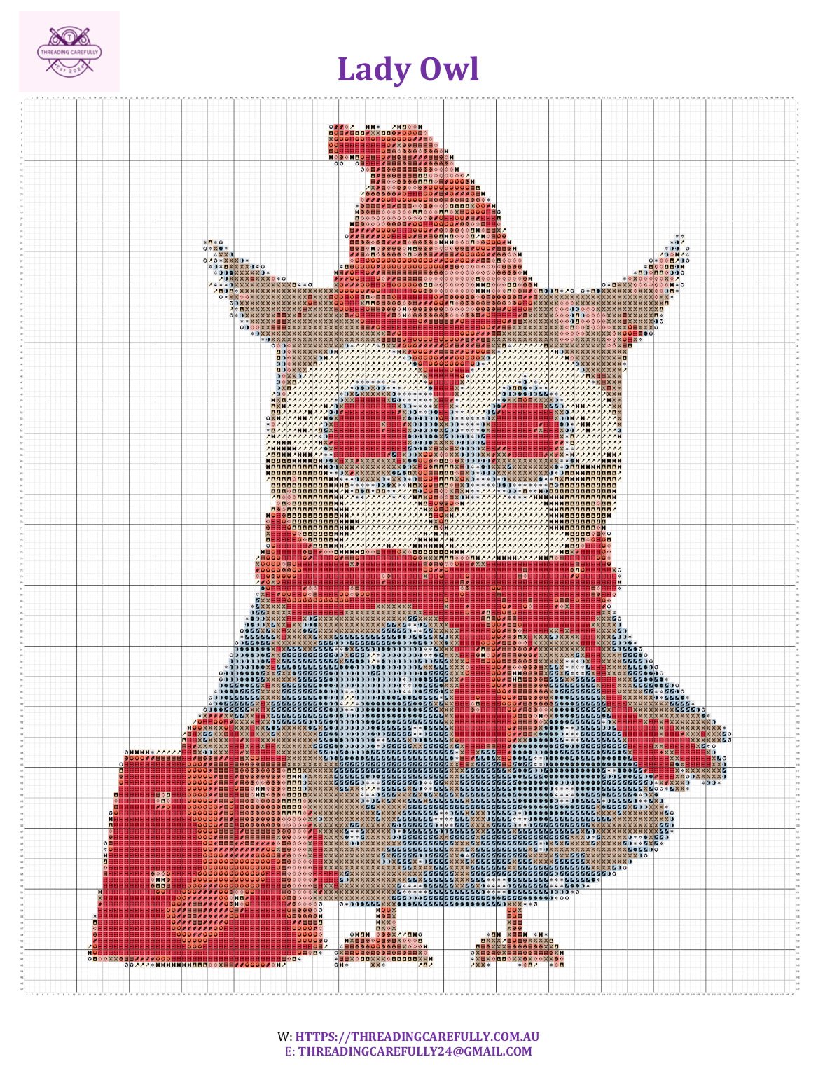 Lady Owl PDF Pattern - Threading Carefully