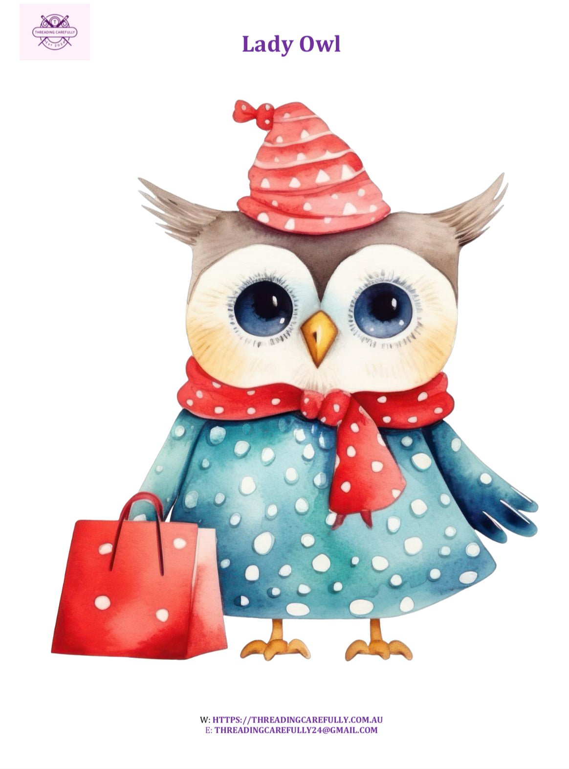 Lady Owl PDF Pattern - Threading Carefully