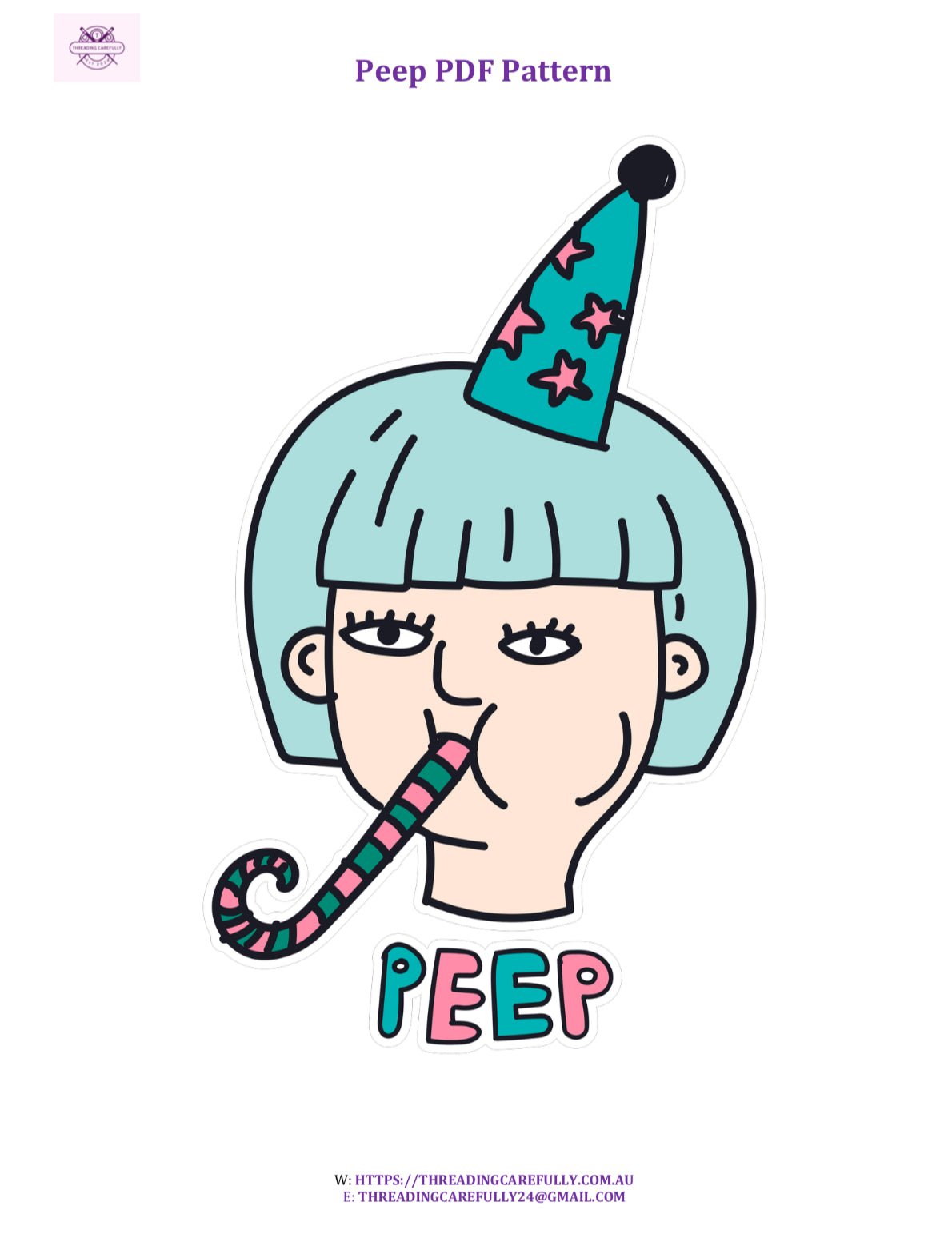 Peep Downloadable PDF Pattern - Threading Carefully