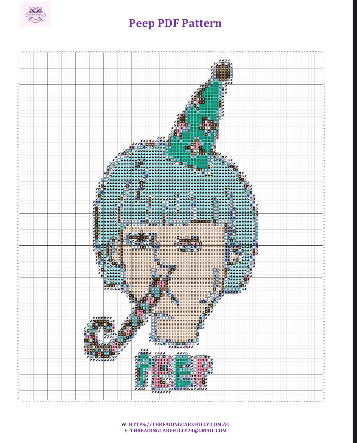 Peep Downloadable PDF Pattern - Threading Carefully