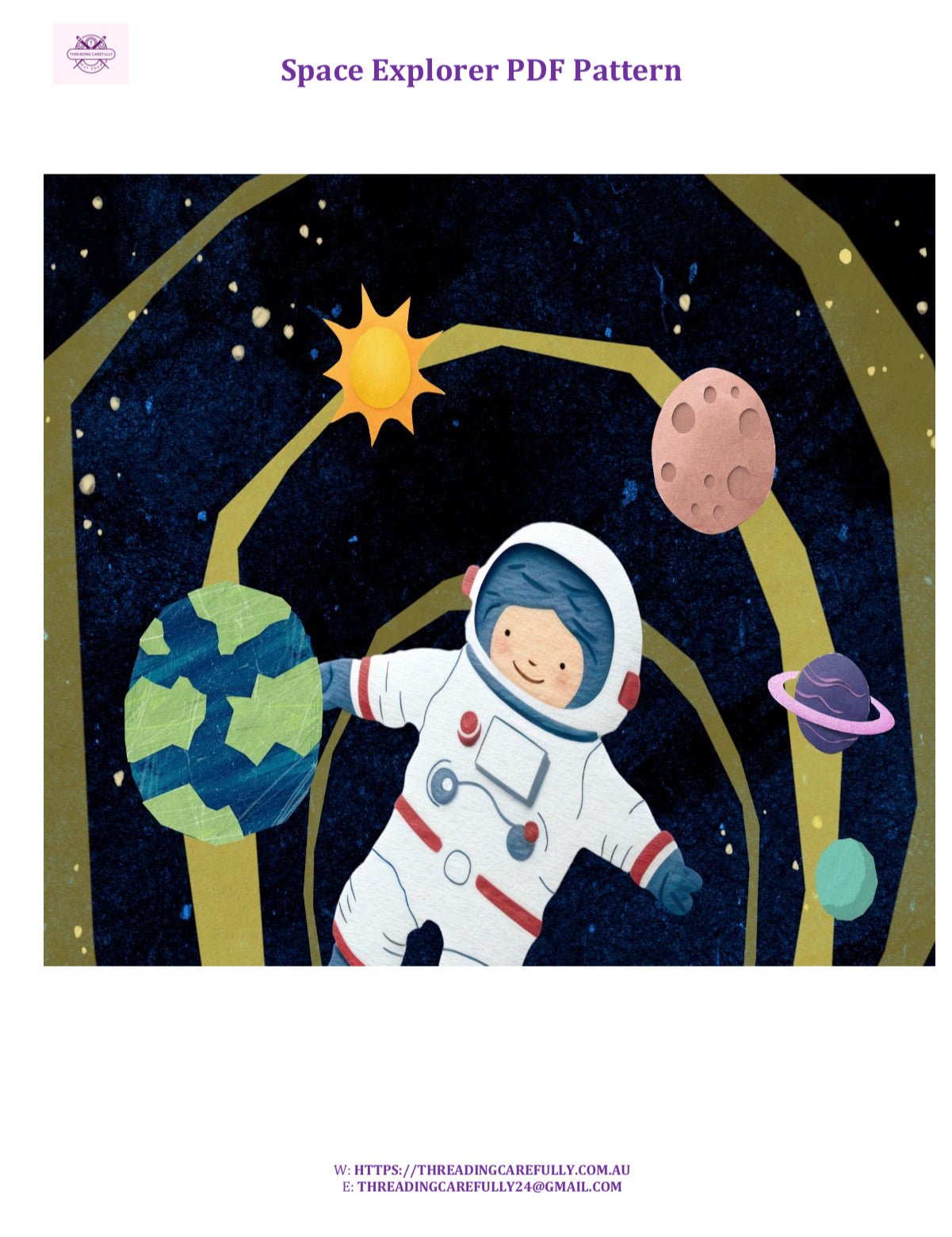Space Explorer PDF Pattern - Threading Carefully
