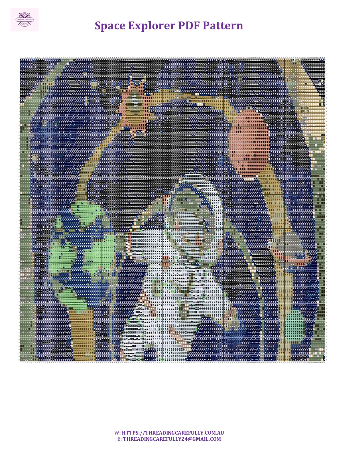 Space Explorer PDF Pattern - Threading Carefully